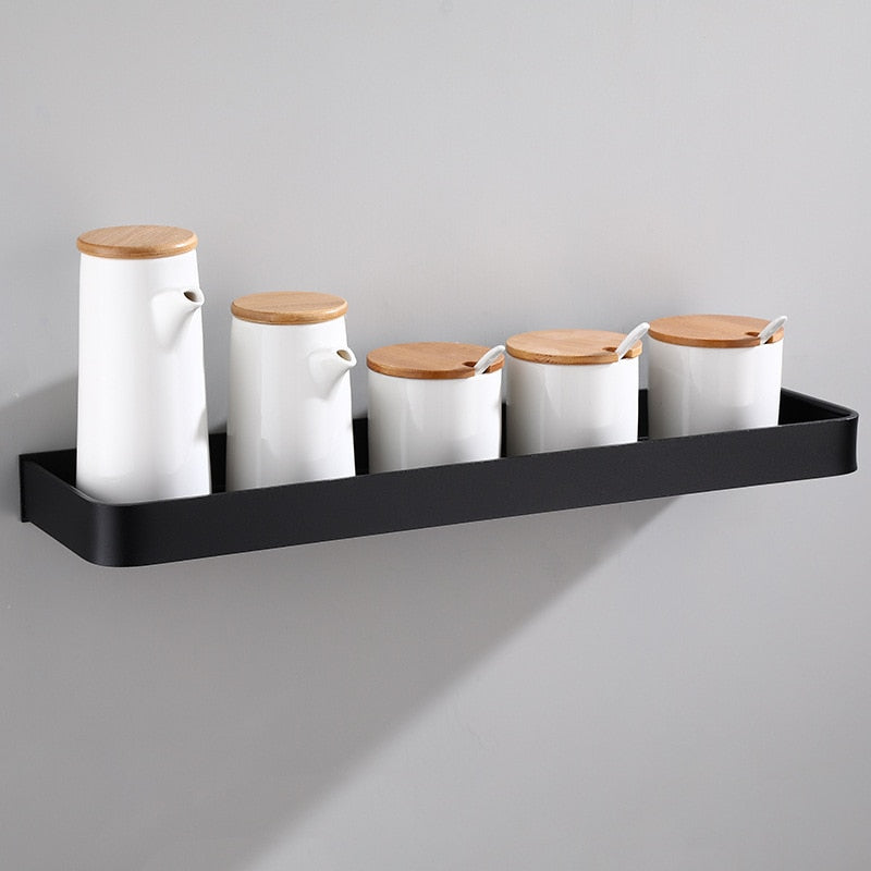 30cm Black Minimalist Shelf