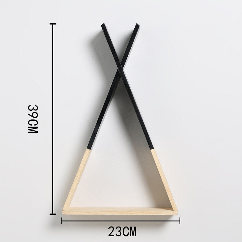 Black Nordic Triangle Wallshelf